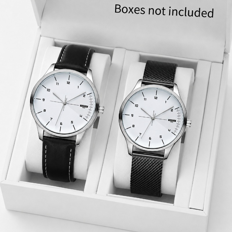 Smartwatch Watches Gift For Men - 2Pcs Men's Quartz Watch Set Minimalist