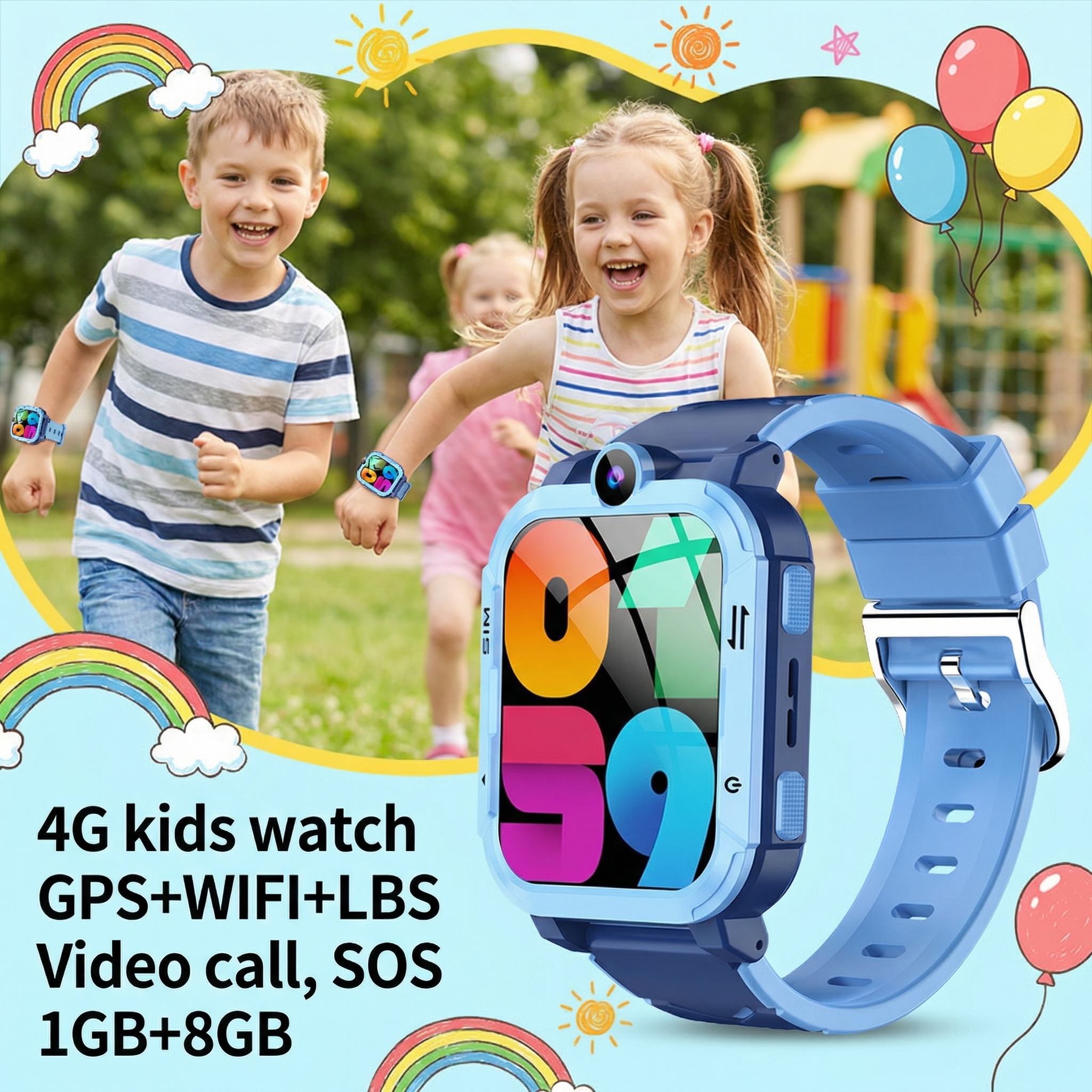 Children Smart Watch 4G GPS Wi – обзор и цена Smartwatch Watches Birthday Gift For Boys
