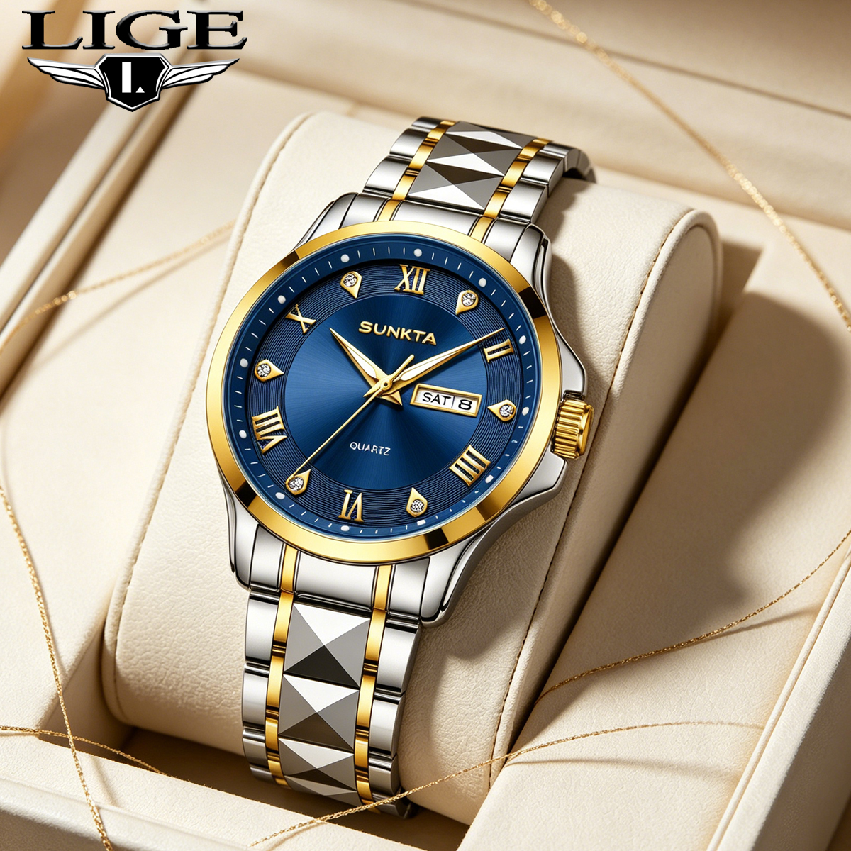 Smartwatch Watches Gift For Men - LIGE New Blue Watch Man Unique