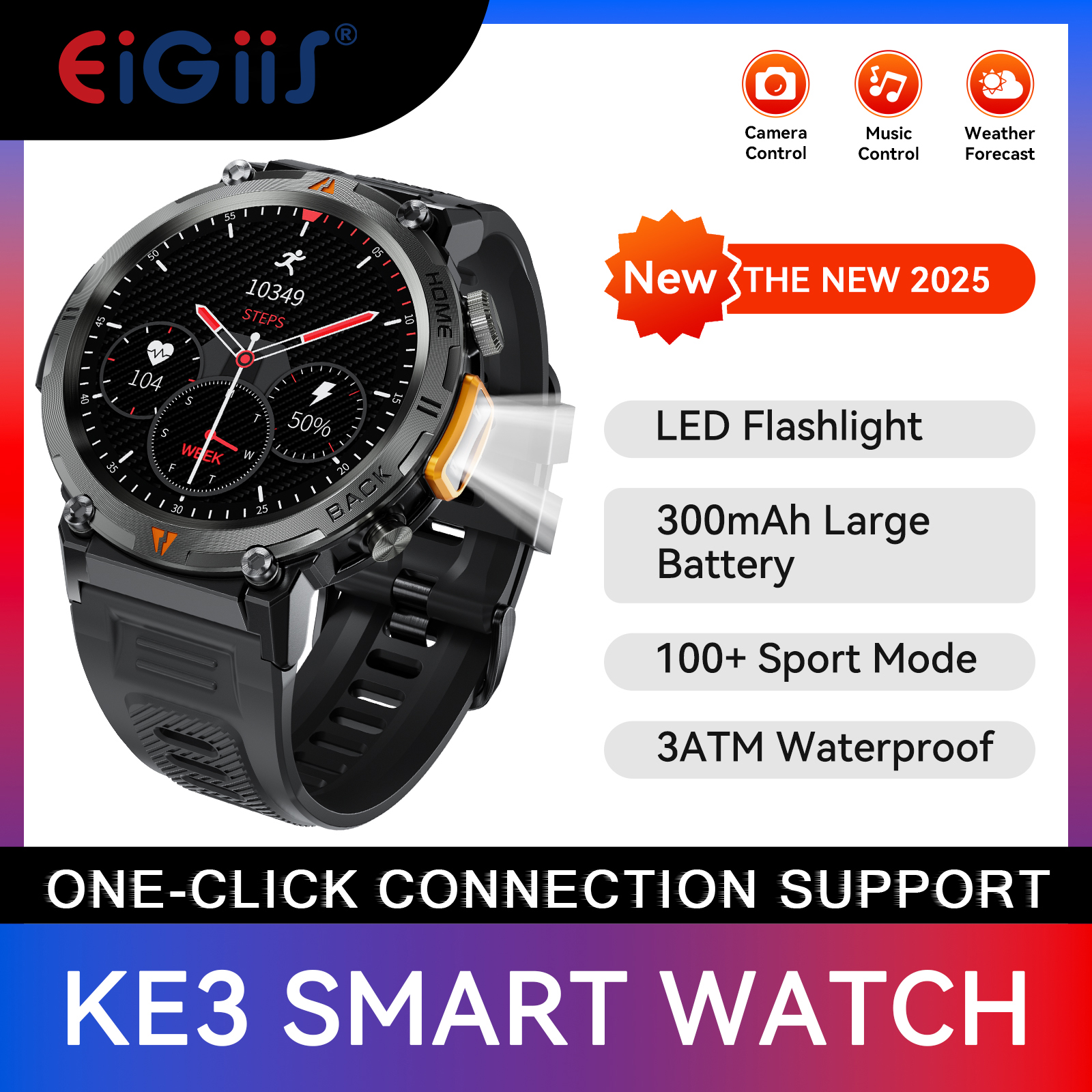 EIGIIS KE3 Bluetooth Call Smar – обзор и цена Smartwatch Health Watches For Men