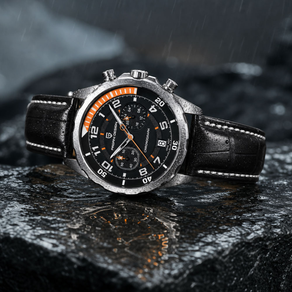 PAGANI DESIGN Classic Leather  – обзор и цена Chronograph Sport Watch