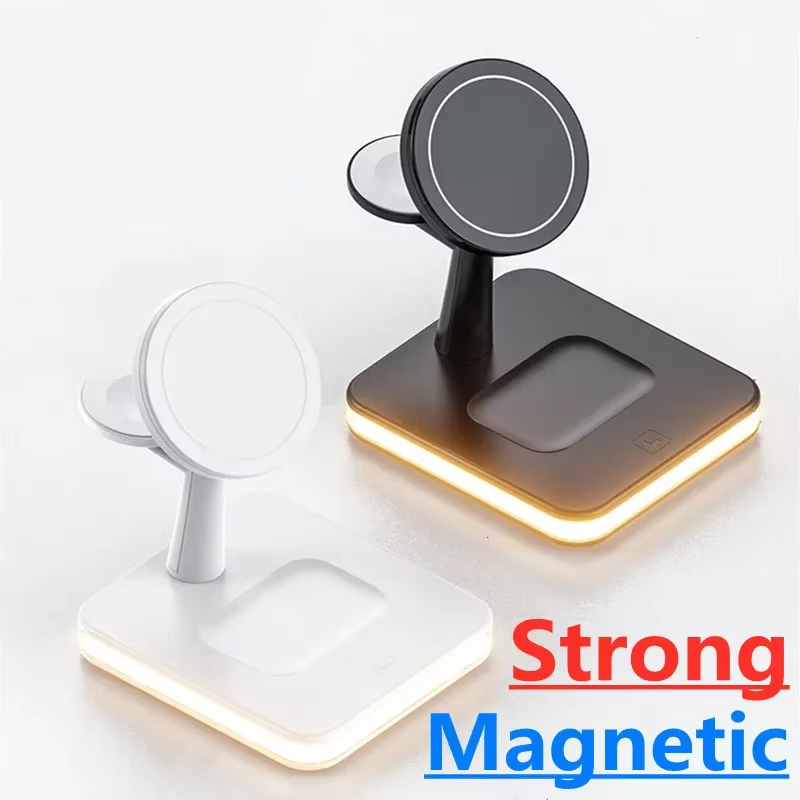 Smartwatch Watches Compatible With Iphone - 3 in 1 Wireless Chargers Stand