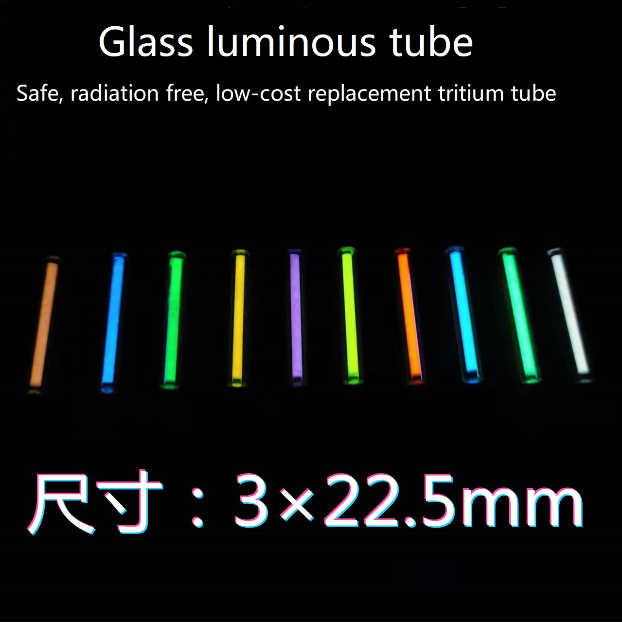 Edc glass night light tube tri – обзор и цена Tritium Gas Tube