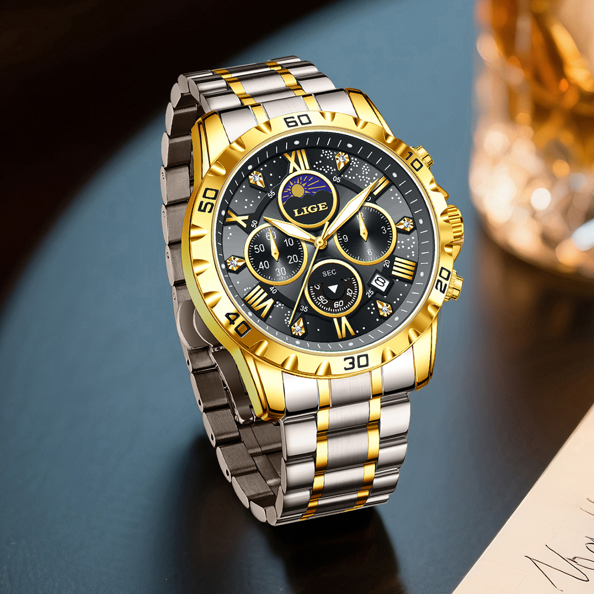 LIGE Top Brand Luxury Quartz M – обзор и цена Chronograph Sport Watch