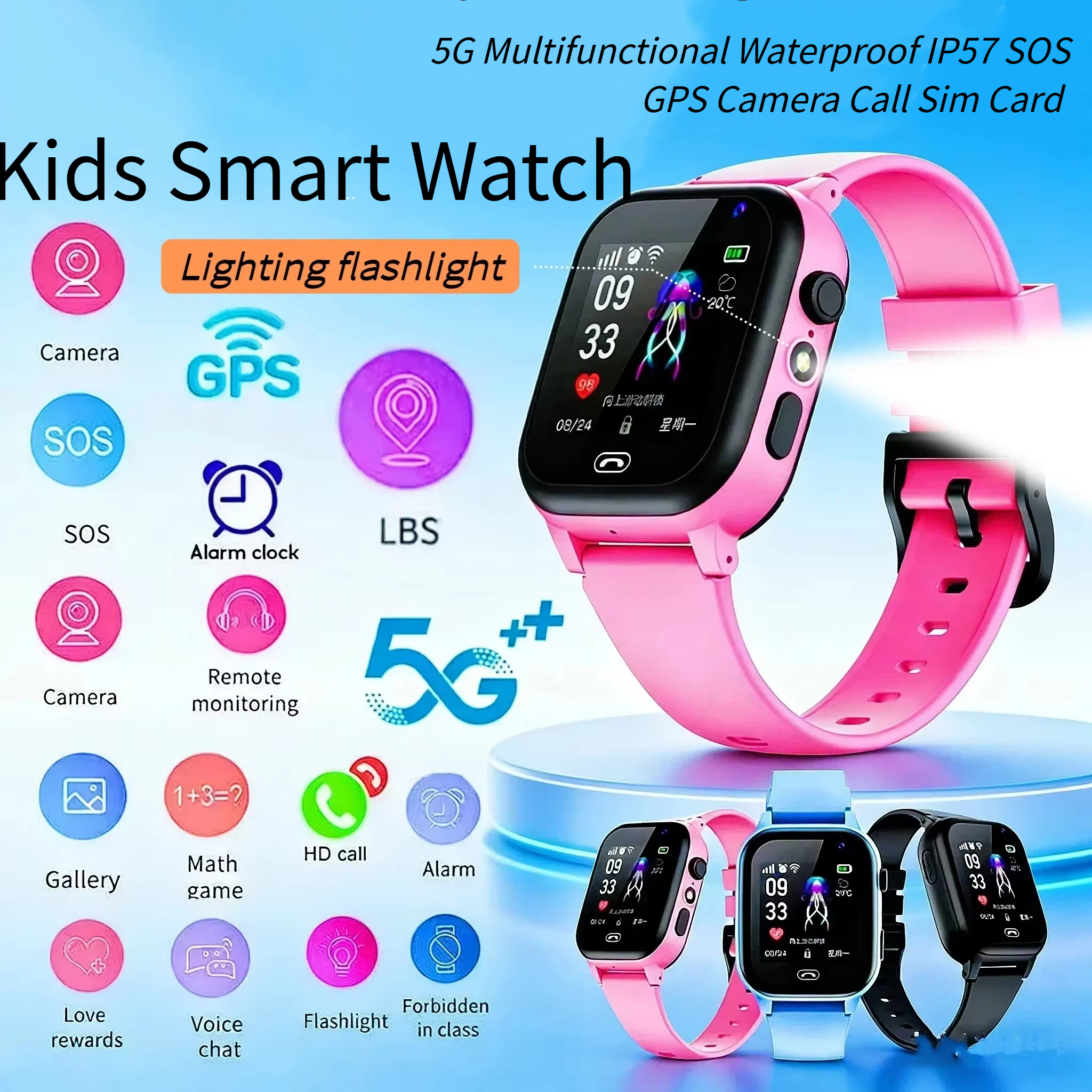 Lenovo Kids Smart Watch 5G GPS – обзор и цена Smartwatch Watches For Kid Boy With Gps