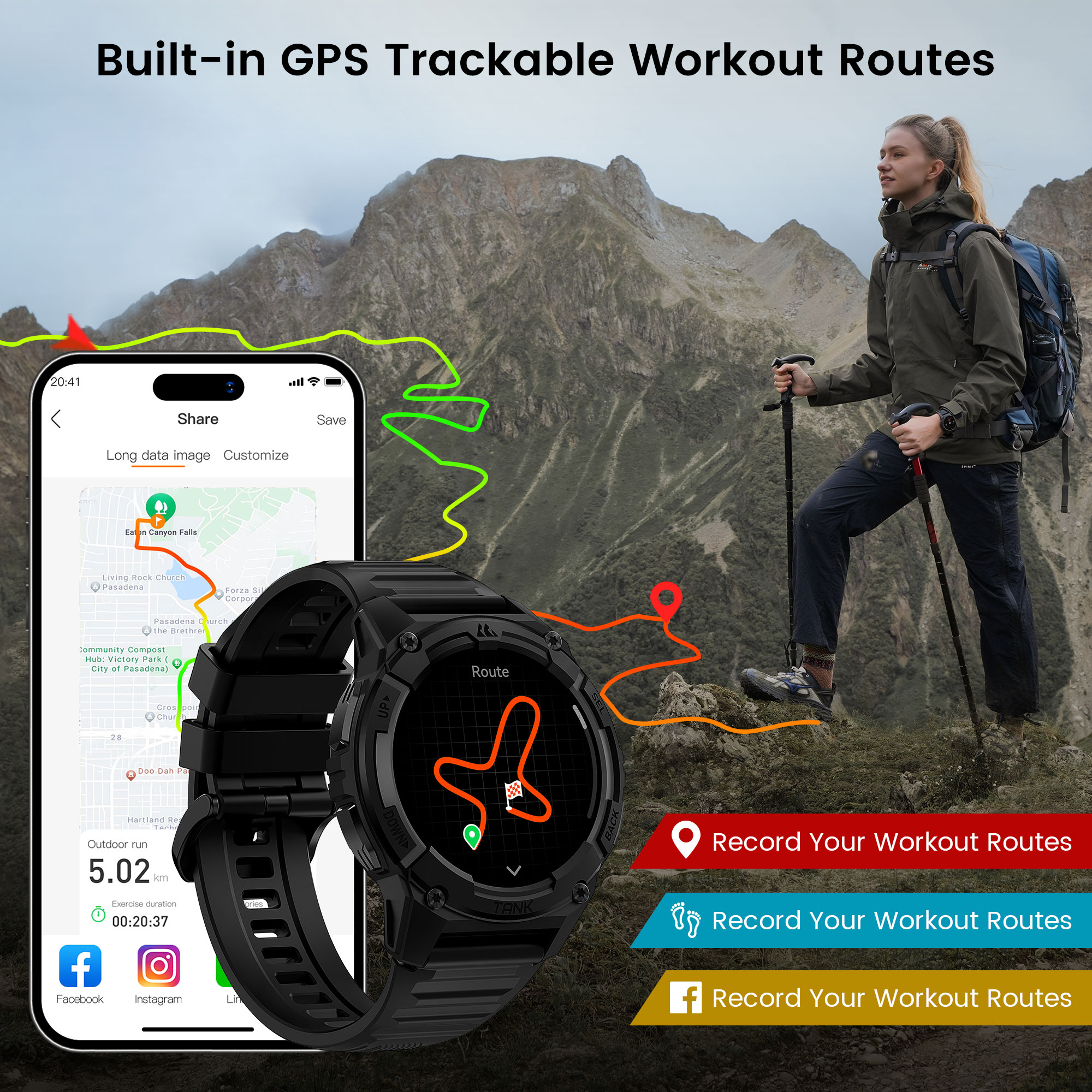 KOSPET TANK S2 GPS Smart Watch – обзор и цена Smartwatch Watches For Women With Gps