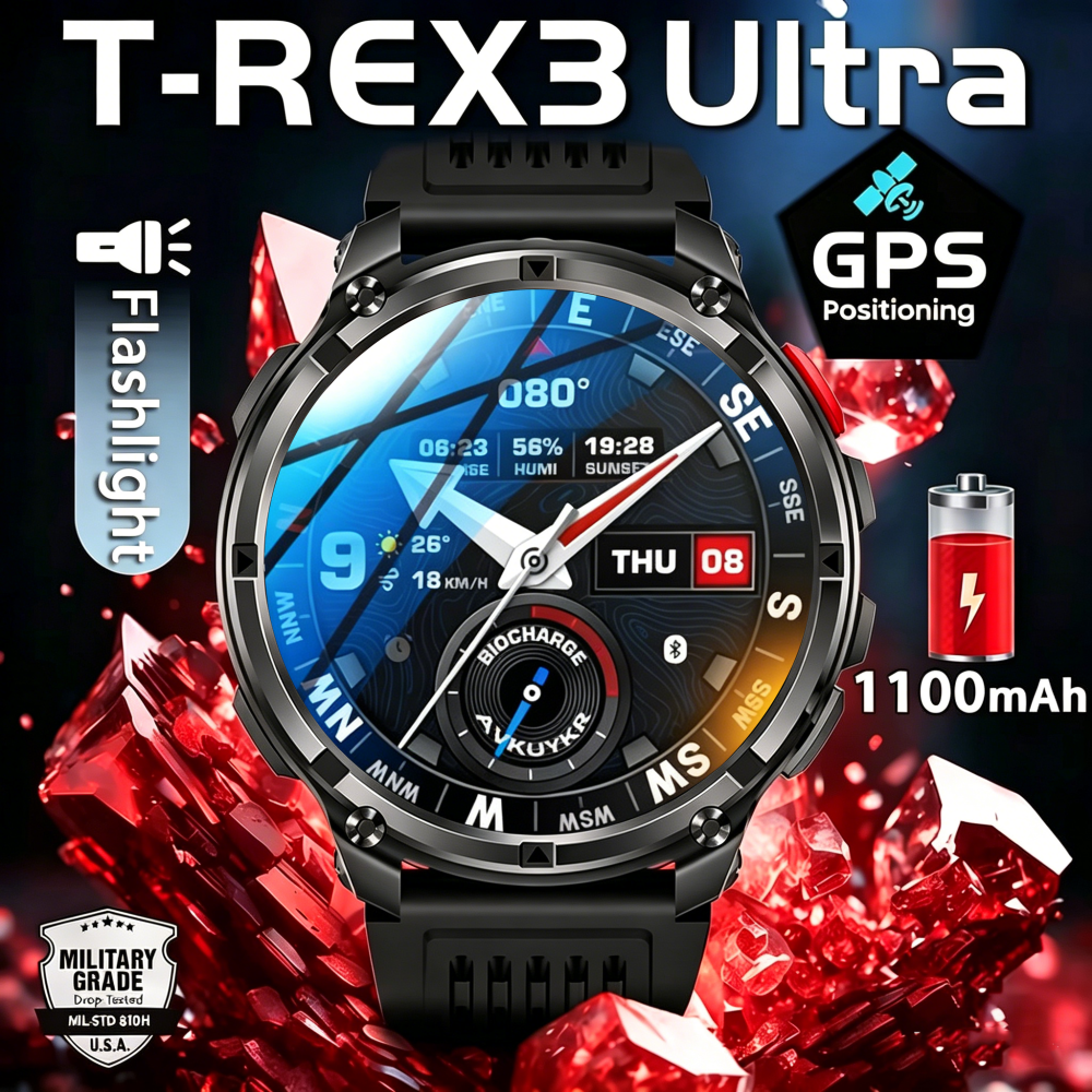 2026 T-Rex3 Ultra 1100mAh Batt – обзор и цена Hybrid Smartwatch