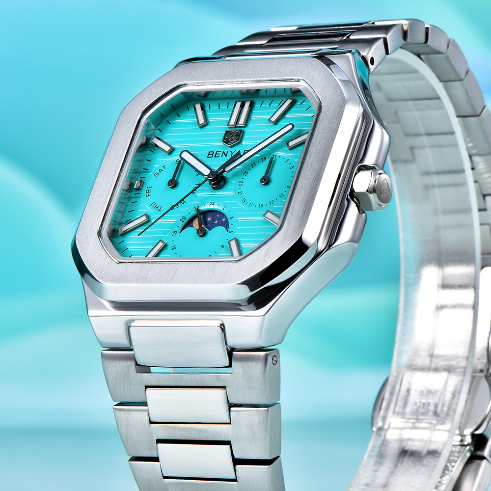 BENYAR Men's Square Quartz Wat – обзор и цена Chronograph Sport Watch