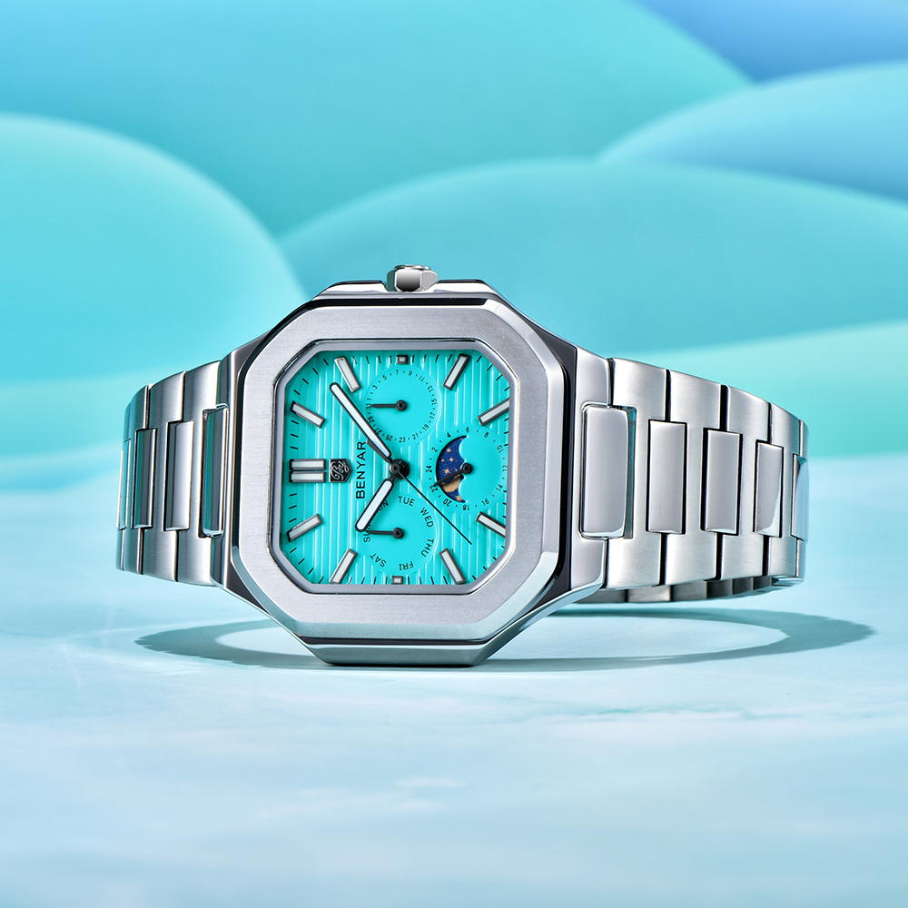 BENYAR Men's Square Quartz Wat – обзор и цена Chronograph Sport Watch