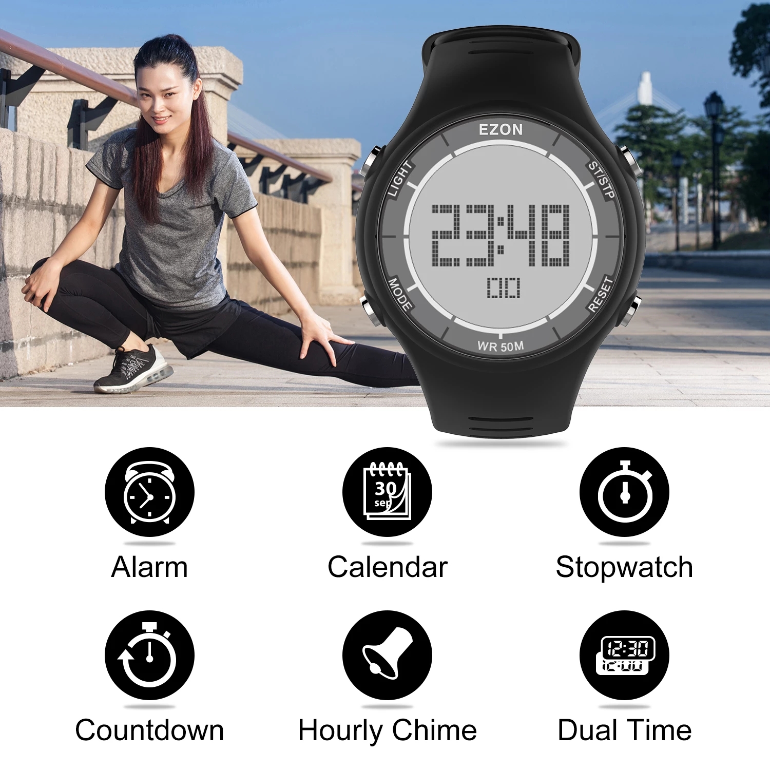 EZON New Fashion Woman Digital – обзор и цена Chronograph Sport Watch