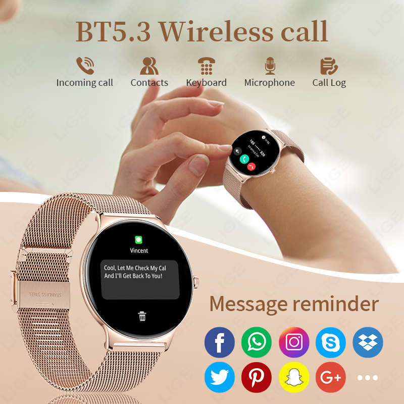 LIGE New Ultra Thin Smart Watc – обзор и цена Watches Ladies Smartwatch