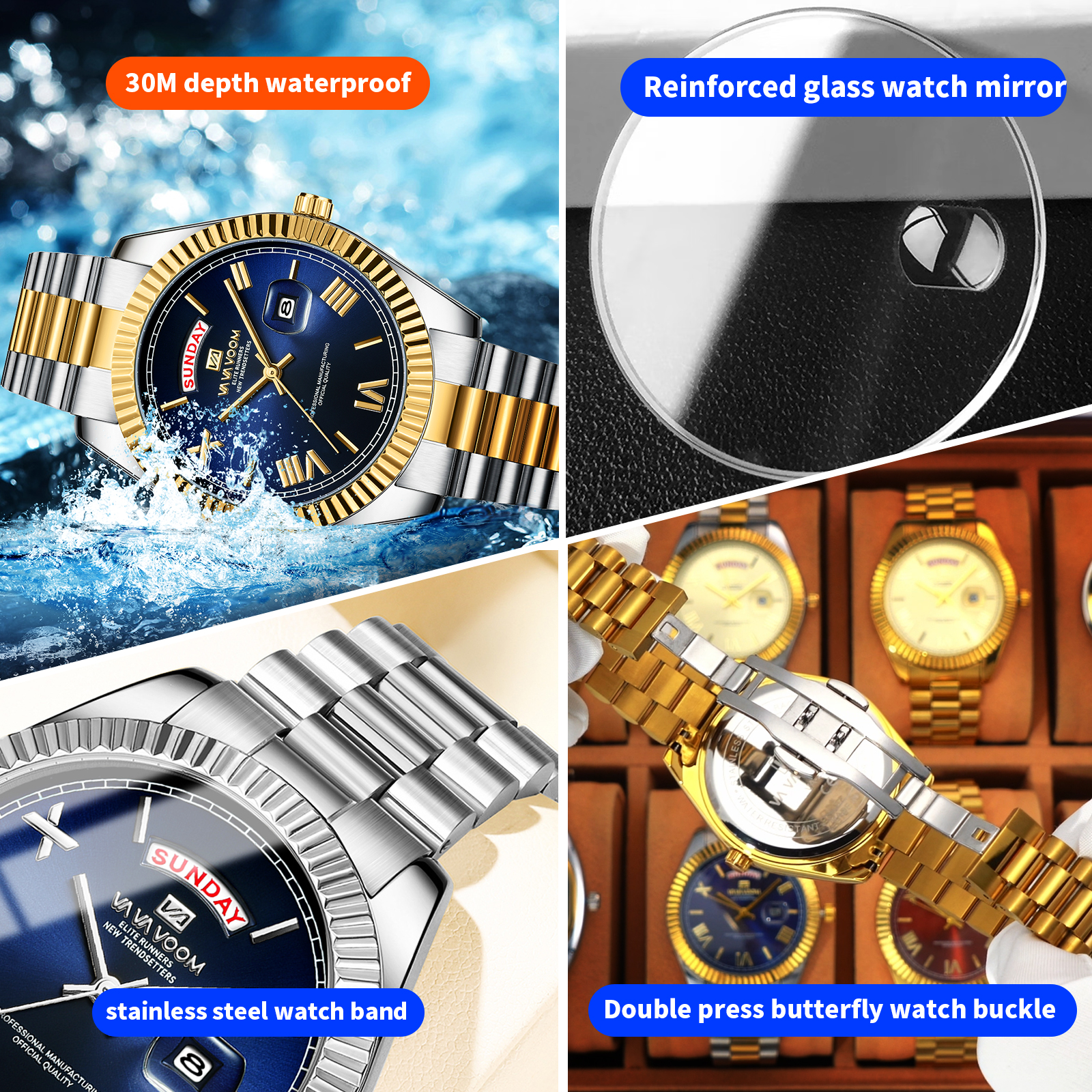 Men Watch Solid Stainless Stee – обзор и цена Smartwatch Watches Gift For Men