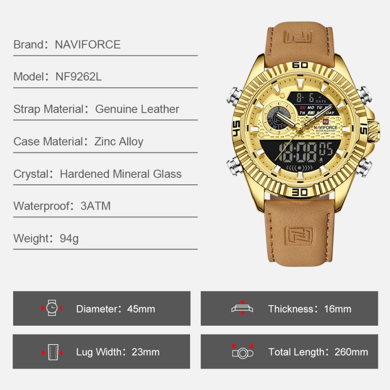 NAVIFORCE 2026 Men's Sport Qua – обзор и цена Timex Watches Smartwatch