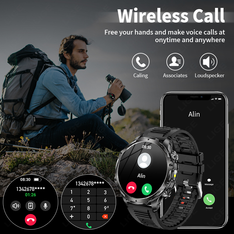 LIGE Smartwatch Military Men 1 – обзор и цена Timex Watches Smartwatch