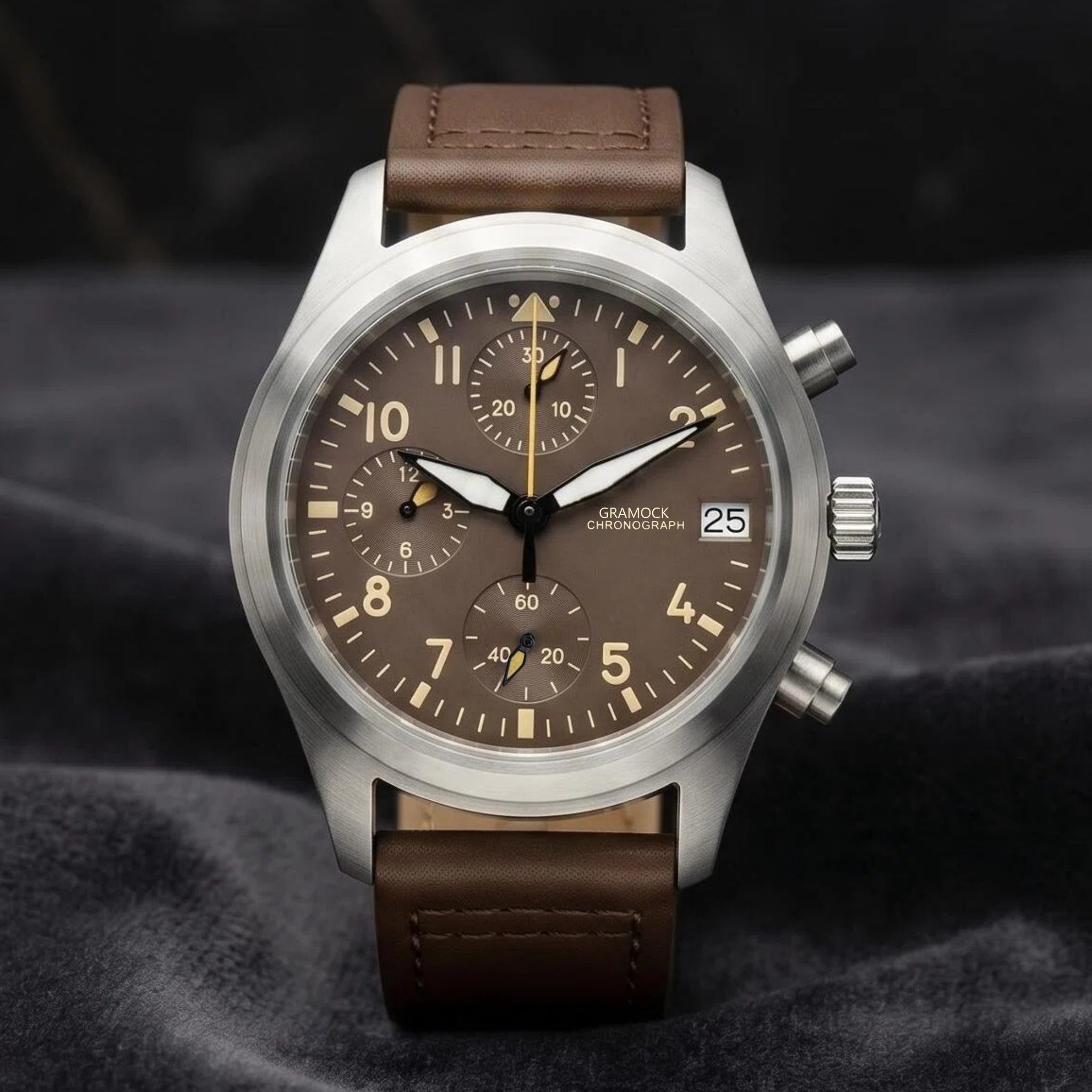 Men's 38mm Steel Dive Vintage  – обзор и цена Chronograph Sport Watch