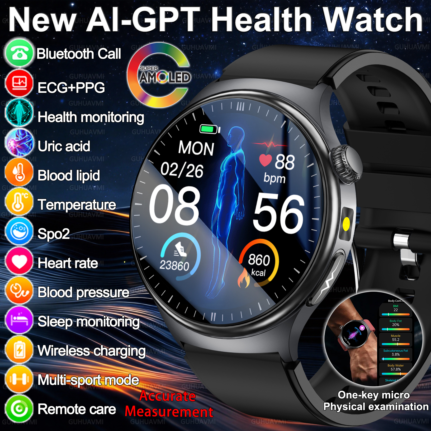 2026 New Accurate Diagnosis Sm – обзор и цена Smartwatch Health Watches For Men