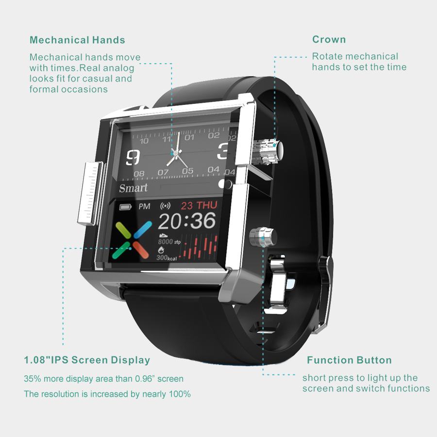 T9 Hybrid Smartwatch Heart Rat – обзор и цена Hybrid Smartwatch