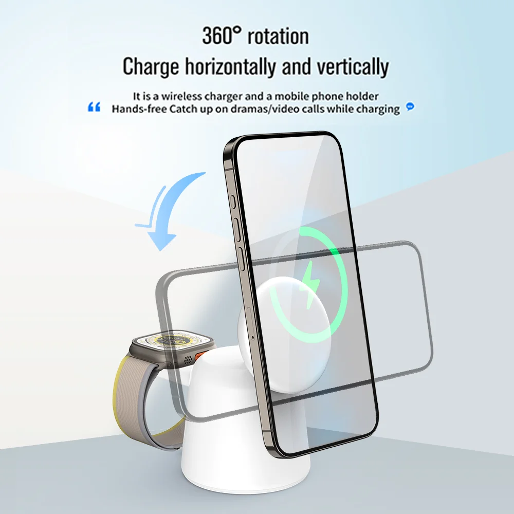 3 in 1 Magnetic Wireless Charg – обзор и цена Smartwatch Watches Compatible With Iphone