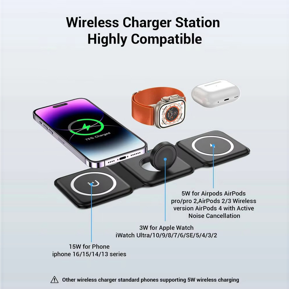 3-in-1 Magnetic Folding Wirele – обзор и цена Smartwatch Watches Compatible With Iphone