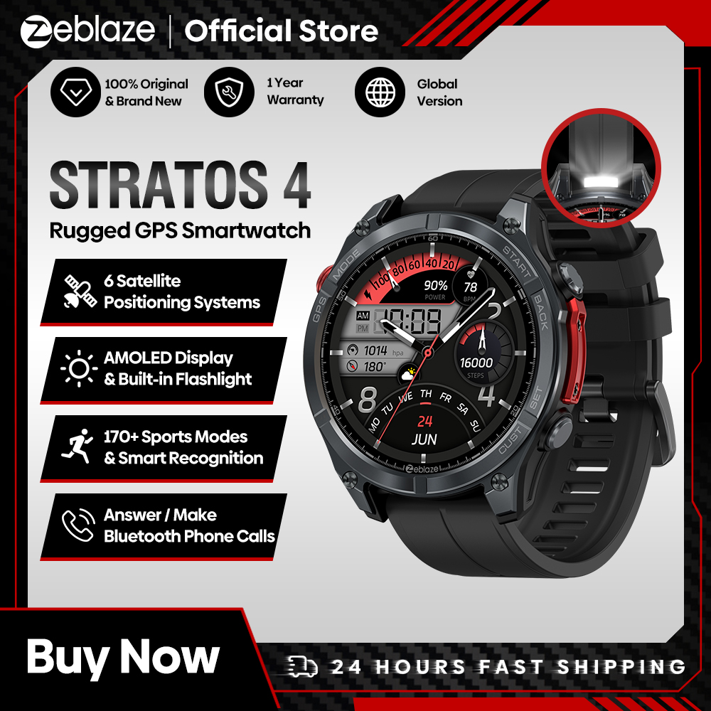 NEW Zeblaze Stratos 4 GPS Smar – обзор и цена Hybrid Smartwatch