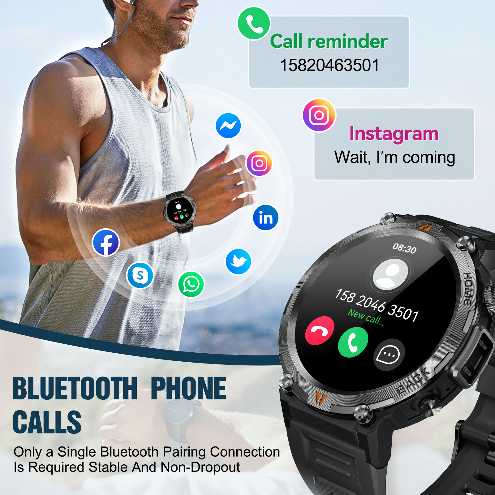 EIGIIS KE3 Bluetooth Call Smar – обзор и цена Smartwatch Health Watches For Men