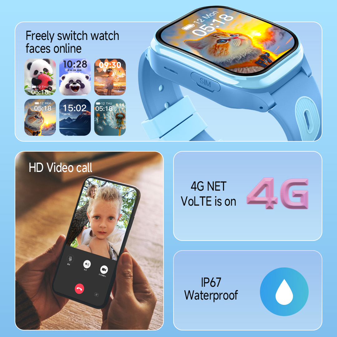 Kids 4G Smart Phone Watches 2+ – обзор и цена Smartwatch Watches For Kid Boy With Gps