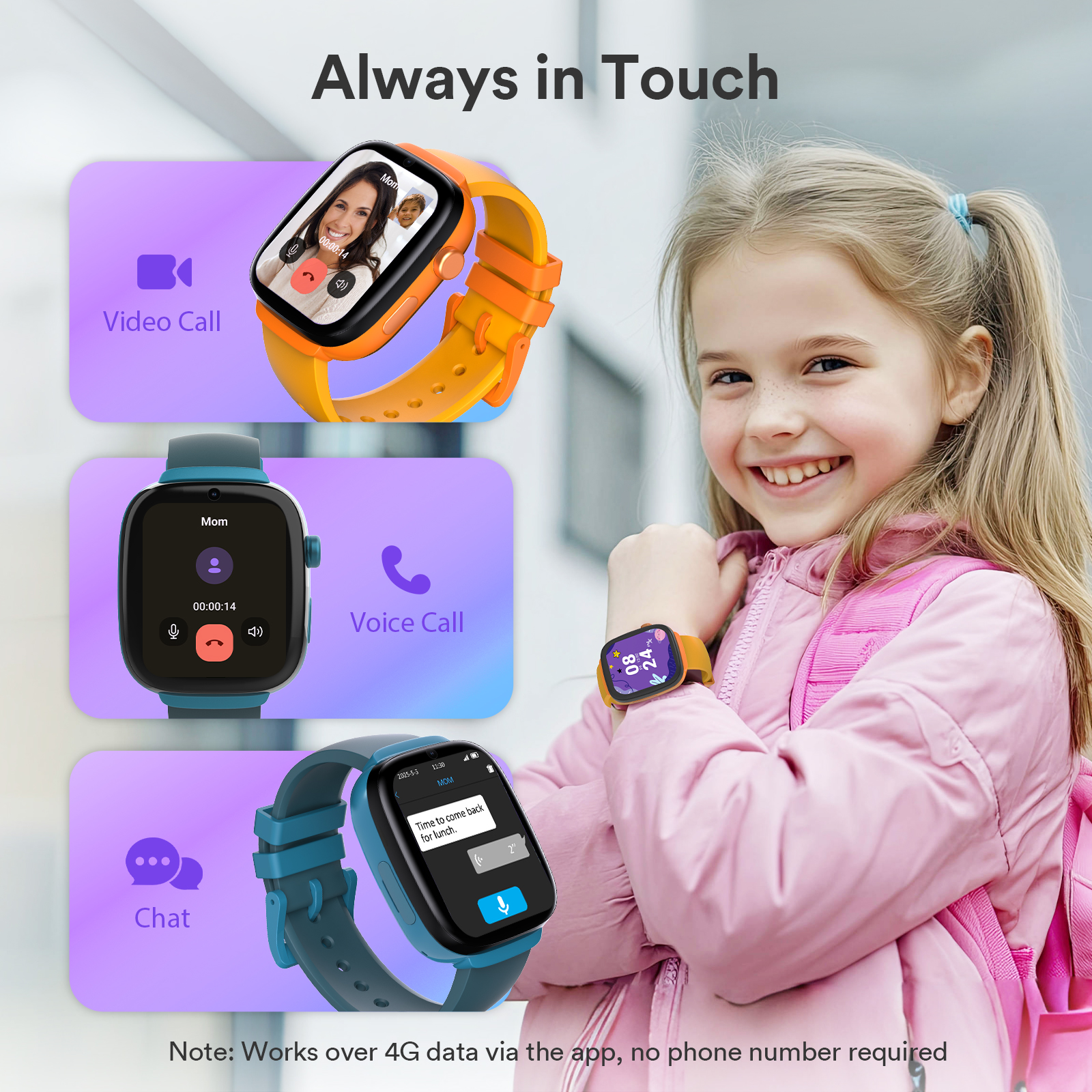 4G Kids Smartwatch with SIM GP – обзор и цена Smartwatch Watches Birthday Gift For Boys