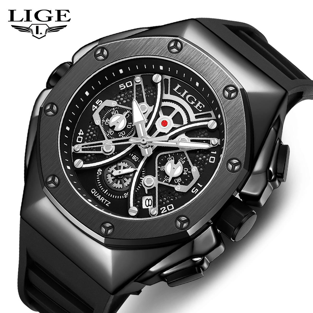 LIGE Top Man Clock Waterproof  – обзор и цена Timex Watches Smartwatch