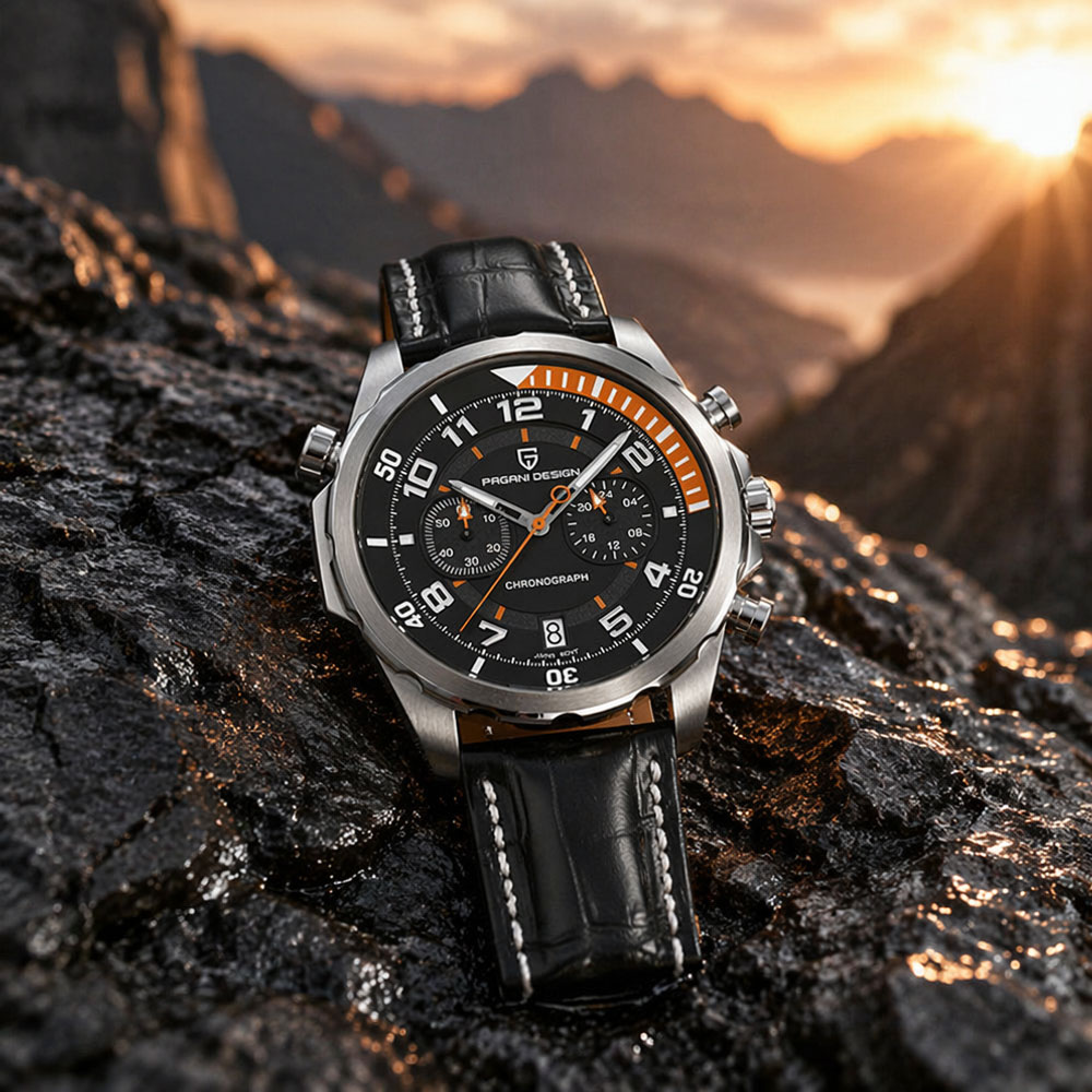 PAGANI DESIGN Classic Leather  – обзор и цена Chronograph Sport Watch