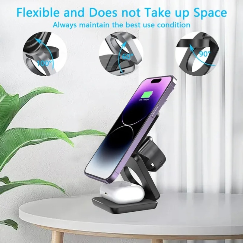 3 in 1 Foldable Magnetic Wirel – обзор и цена Smartwatch Watches Compatible With Iphone