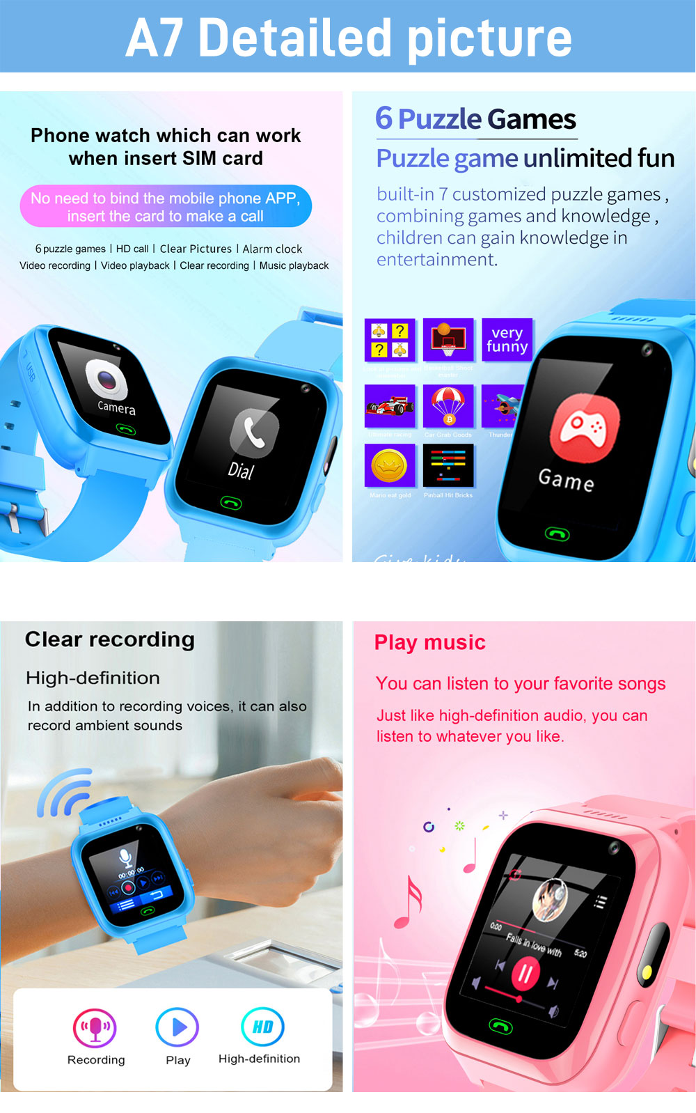2G 4G Kids Smart Watch Phone G – обзор и цена Smartwatch Watches For Kid Girl