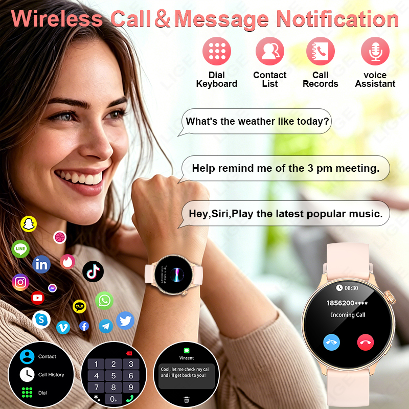 LIGE Stylish Round Women Smart – обзор и цена Smartwatch Stylish Watches For Women