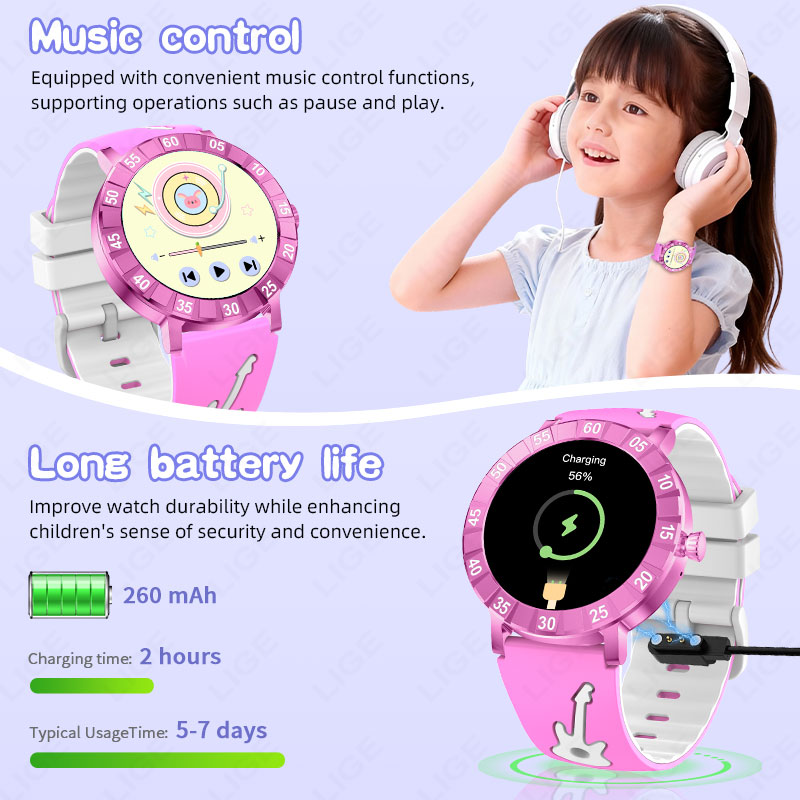 LIGE Kids Smart Watch HRV SOS  – обзор и цена Smartwatch Watches Useful Gift For Boys