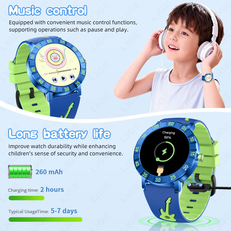 LIGE 2026 HRV Kids Smart Watch – обзор и цена Smartwatch Watches Useful Gift For Boys